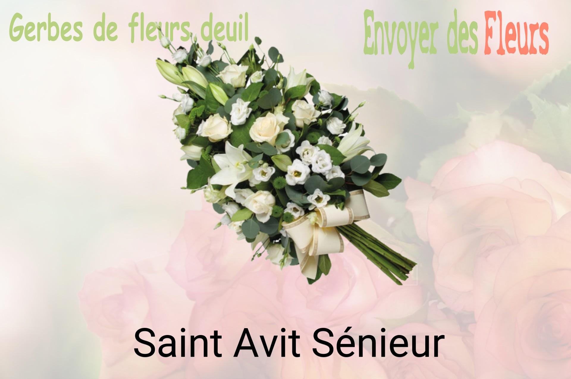 Gerbe de fleurs de deuil livrée à Saint-Avit-Sénieur